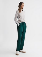 Reiss Teal Hailey Tapered Pull On Trousers - Image 1 of 5