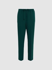 Reiss Teal Hailey Tapered Pull On Trousers - Image 2 of 5