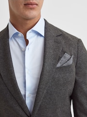 Reiss Soft Grey Tuscan Cotton-Wool Polka Dot Pocket Square - Image 2 of 5