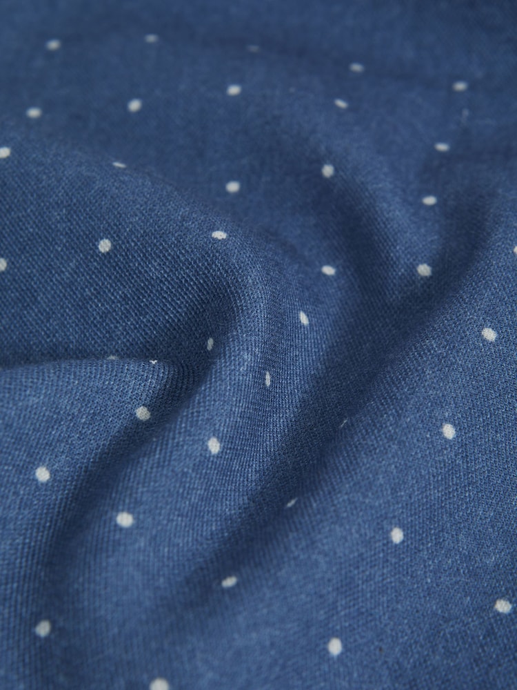 Reiss Airforce Blue Tuscan Cotton-Wool Polka Dot Pocket Square - Image 5 of 5 Reiss Airforce Blue Tuscan Cotton-Wool Polka Dot Pocket Square - Image 5 of 5