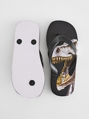 Back Gold Dino Flip Flops - Image 4 of 5