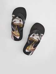 Back Gold Dino Flip Flops - Image 5 of 5