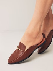 Rjava - Usnjeni natikači z vozlom Forever Comfort® - Slika 2 iz 8