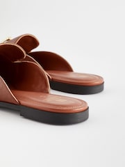Rjava - Usnjeni natikači z vozlom Forever Comfort® - Slika 6 iz 8