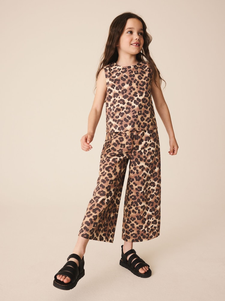 Leopard Print Top & Cuffed Trouser Set (3-16yrs) - Image 2 of 4
