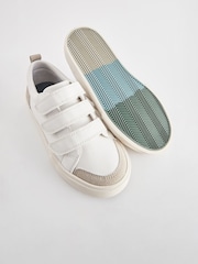 White Standard Fit (F) 3 Strap Touch Fastening Trainers - Image 3 of 5