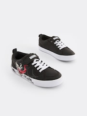 Schwarz - Venom Turnschuhe mit Klettverschluss und elastischen Schnürsenkeln - Image 1 of 6