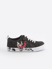 Schwarz - Venom Turnschuhe mit Klettverschluss und elastischen Schnürsenkeln - Image 2 of 6
