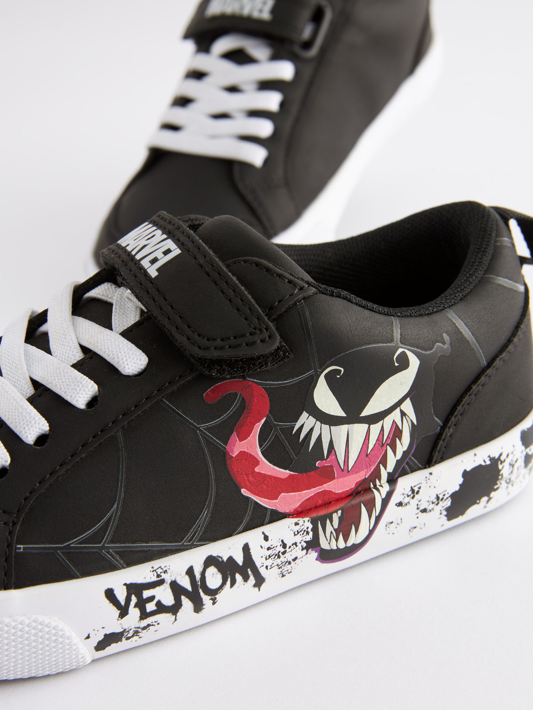 Buy Black Venom Touch Fastening Elastic Lace Trainers from the Next UK online shop