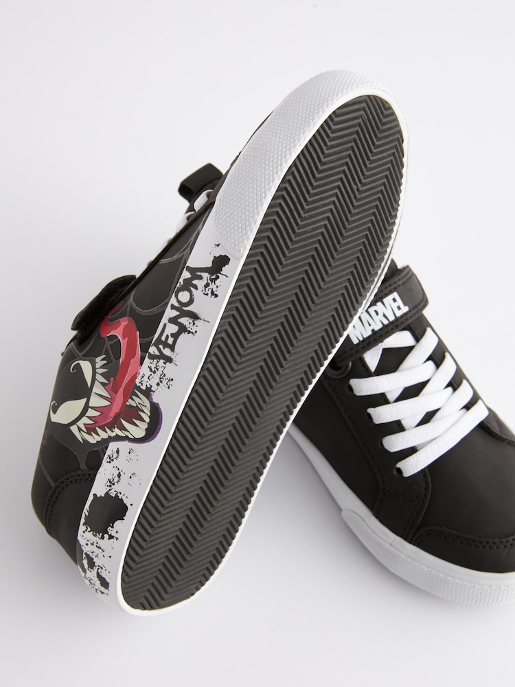 Schwarz - Venom Turnschuhe mit Klettverschluss und elastischen Schnürsenkeln - Image 5 of 6