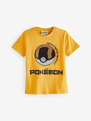Yellow 100% Cotton Flippy Sequin License T-Shirt (4-14yrs) - Image 1 of 4