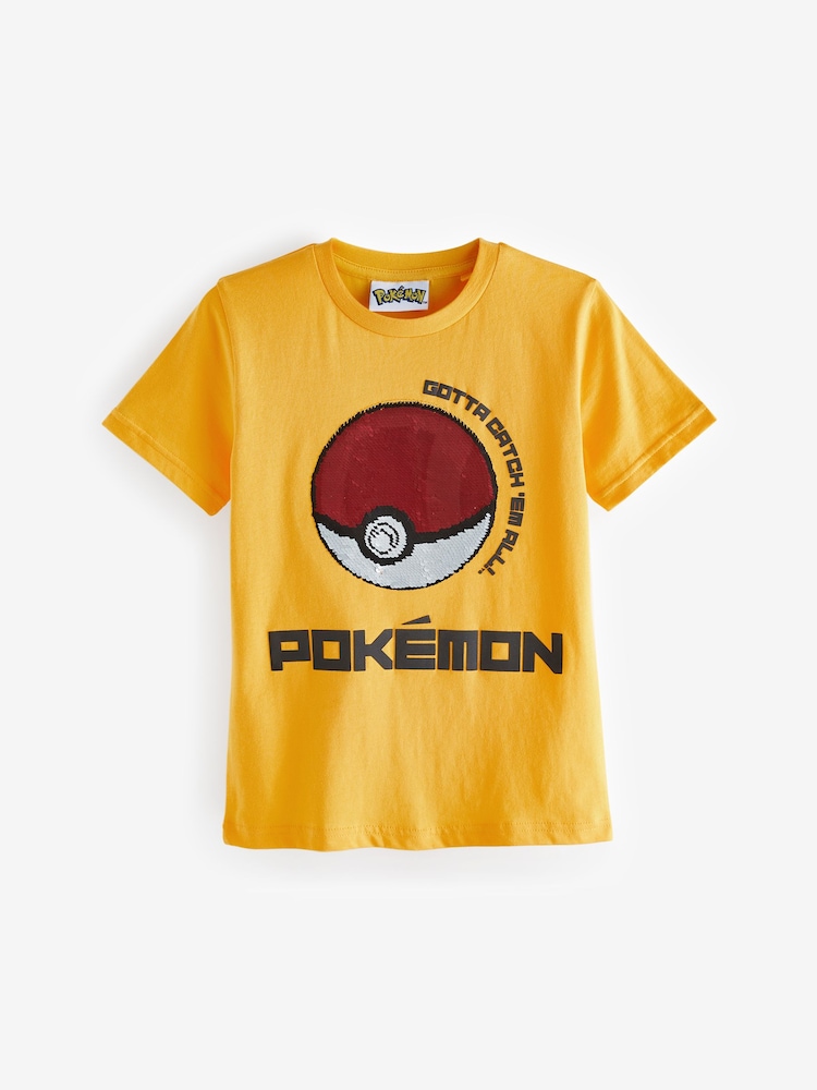 Yellow 100% Cotton Flippy Sequin License T-Shirt (4-14yrs) - Image 2 of 4