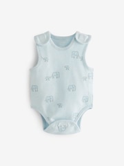 Blue Premature Baby Vest Bodysuits 3 Pack - Image 3 of 6
