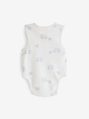 Blue Premature Baby Vest Bodysuits 3 Pack - Image 5 of 6