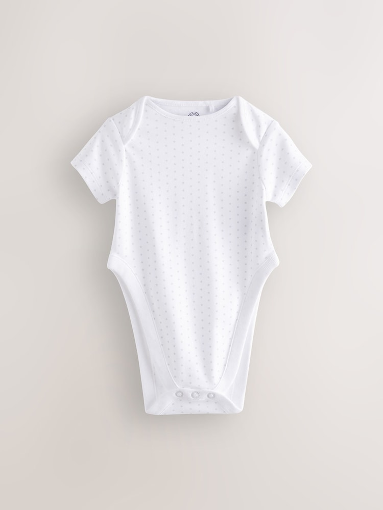 Blauw met sterrenprint - Baby heupdysplasie-rompertjes met korte mouwen 3 stuks - Image 4 of 6