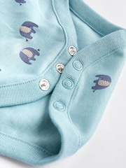 Teal Blue Long Sleeve Baby Bodies 7 Pack - Image 6 of 6