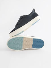 Navy Blue Standard Fit (F) 3 Strap Touch Fastening Trainers - Image 3 of 5