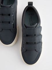 Navy Blue Standard Fit (F) 3 Strap Touch Fastening Trainers - Image 4 of 5