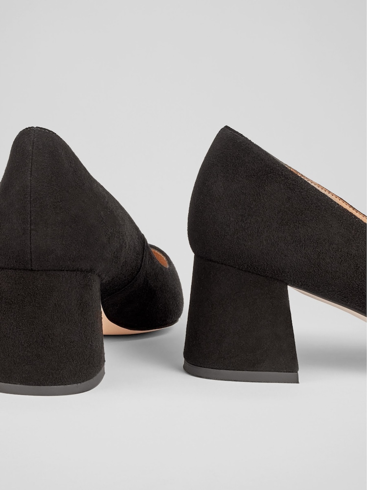 Negro - Zapatos de tacón de bloque de ante Sloane de LK Bennett - Imagen 4 de 4 Negro - Zapatos de tacón de bloque de ante Sloane de LK Bennett - Imagen 4 de 4