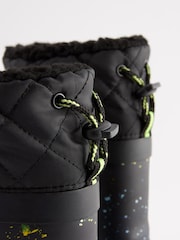 Farbspritzmuster, Blau - Thinsulate Warm gefütterte Gummistiefel mit Umschlagschaft - Bild 5 von 6