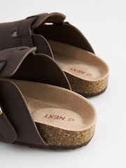 Chocolate Brown Leather Slip-On Clog Mules - Image 5 of 5