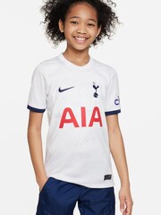 Nike White Jr. Tottenhm Hotspur 23/24 Stadium Home Football Shirt - Image 1 of 10