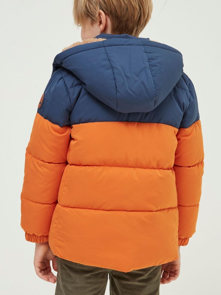 Orange - FatFace Wattierte Jacke - Bild 2 von 5