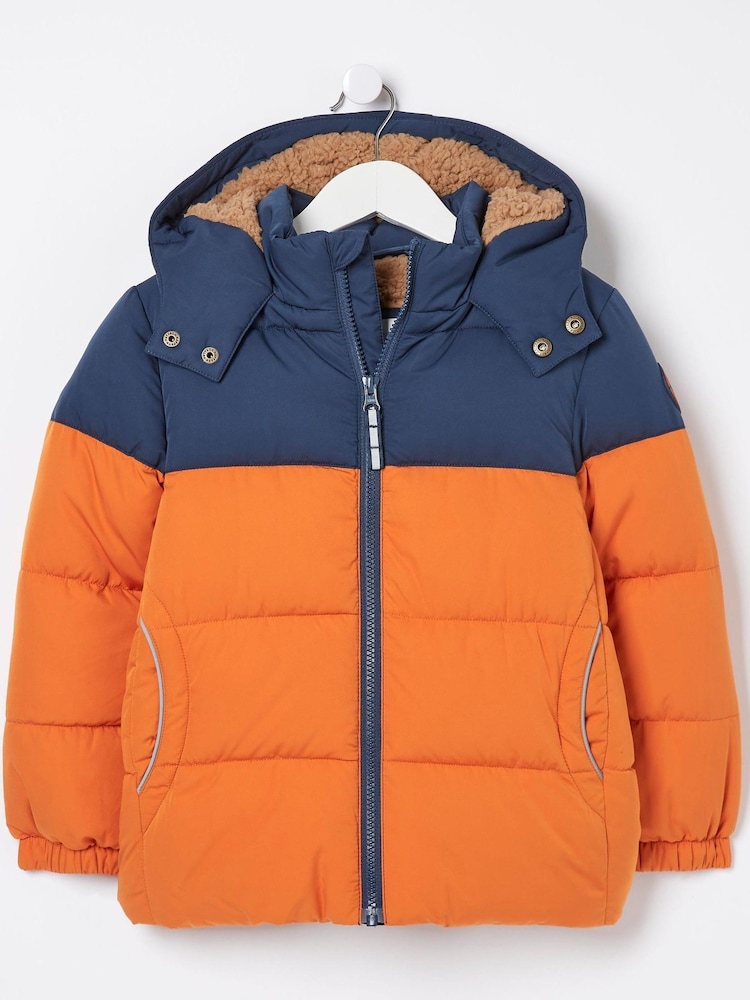 Orange - FatFace Wattierte Jacke - Bild 5 von 5