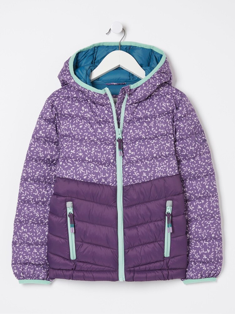 Lila - FatFace Wattierte Jacke - Bild 4 von 4 Lila - FatFace Wattierte Jacke - Bild 4 von 4
