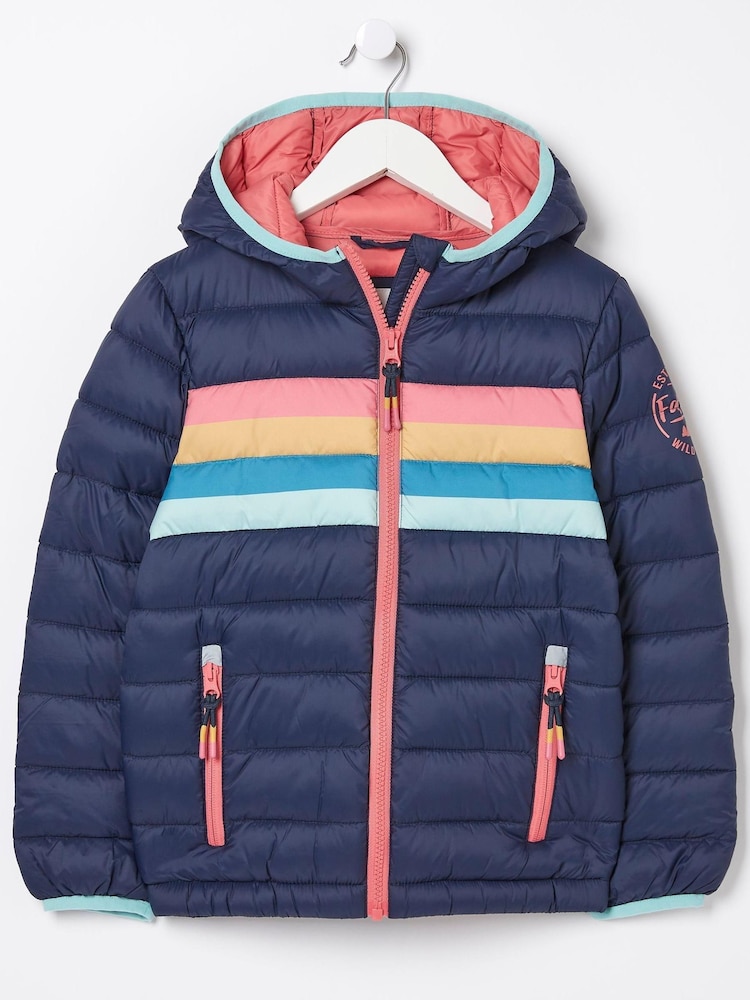 Blau - FatFace Wattierte Jacke - Bild 5 von 5