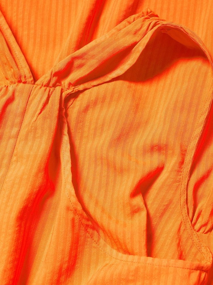 Mango Orange Flared Skirt Dress - Image 5 of 5