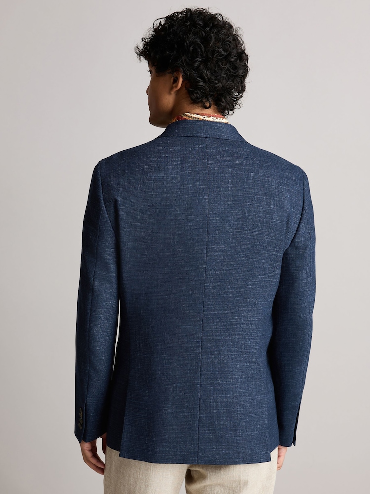 Bleu - Blazer intelligent texturé - Image 3 of 11