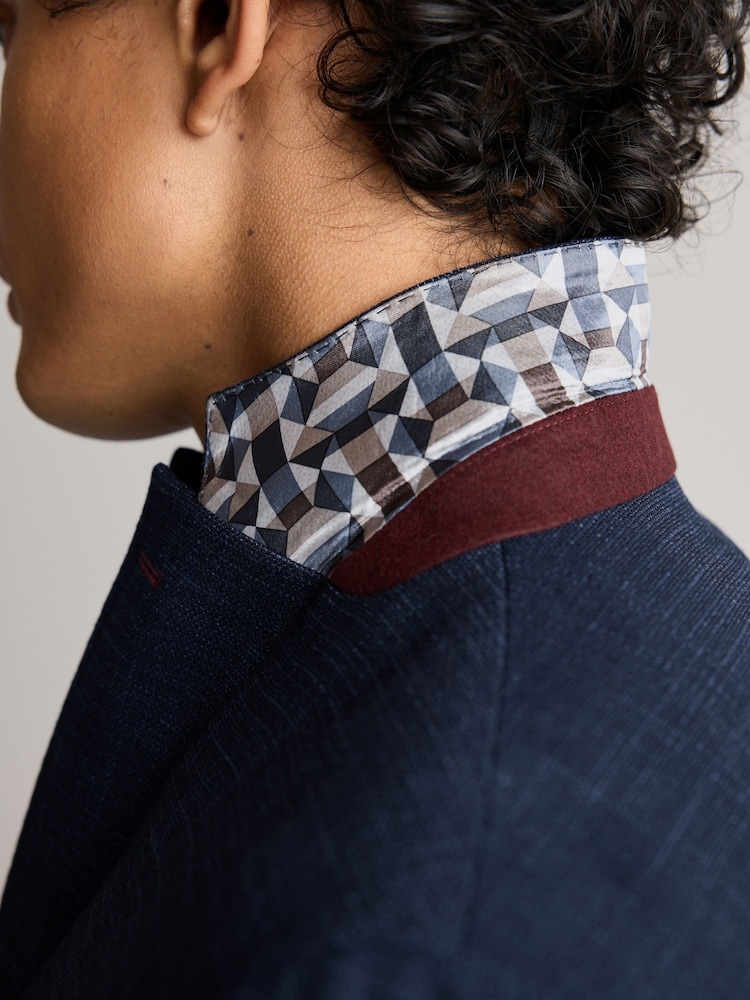 Bleu - Blazer intelligent texturé - Image 4 of 11