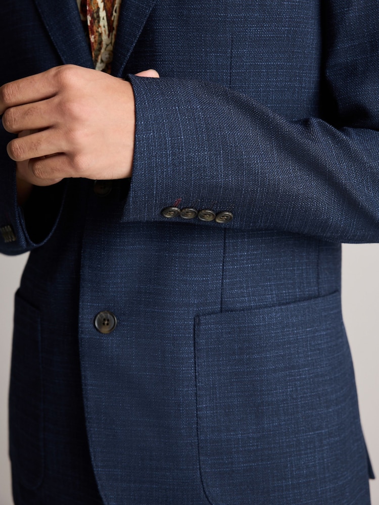 Bleu - Blazer intelligent texturé - Image 5 of 11