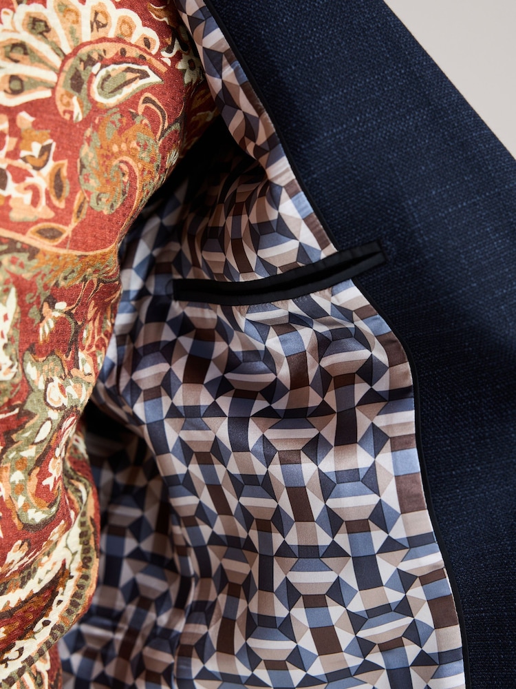 Bleu - Blazer intelligent texturé - Image 6 of 11