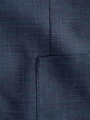 Blue Slim Fit Textured Smart Blazer - Image 8 of 11