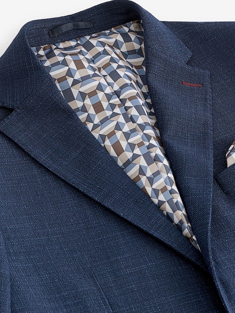 Bleu - Blazer intelligent texturé - Image 9 of 11