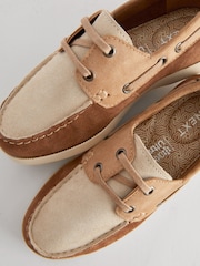 Neutral Leather Boat Shoes - Image 4 of 5