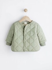 Sage Green Baby Quilted Jacket (0mths-2yrs) - Image 1 of 5