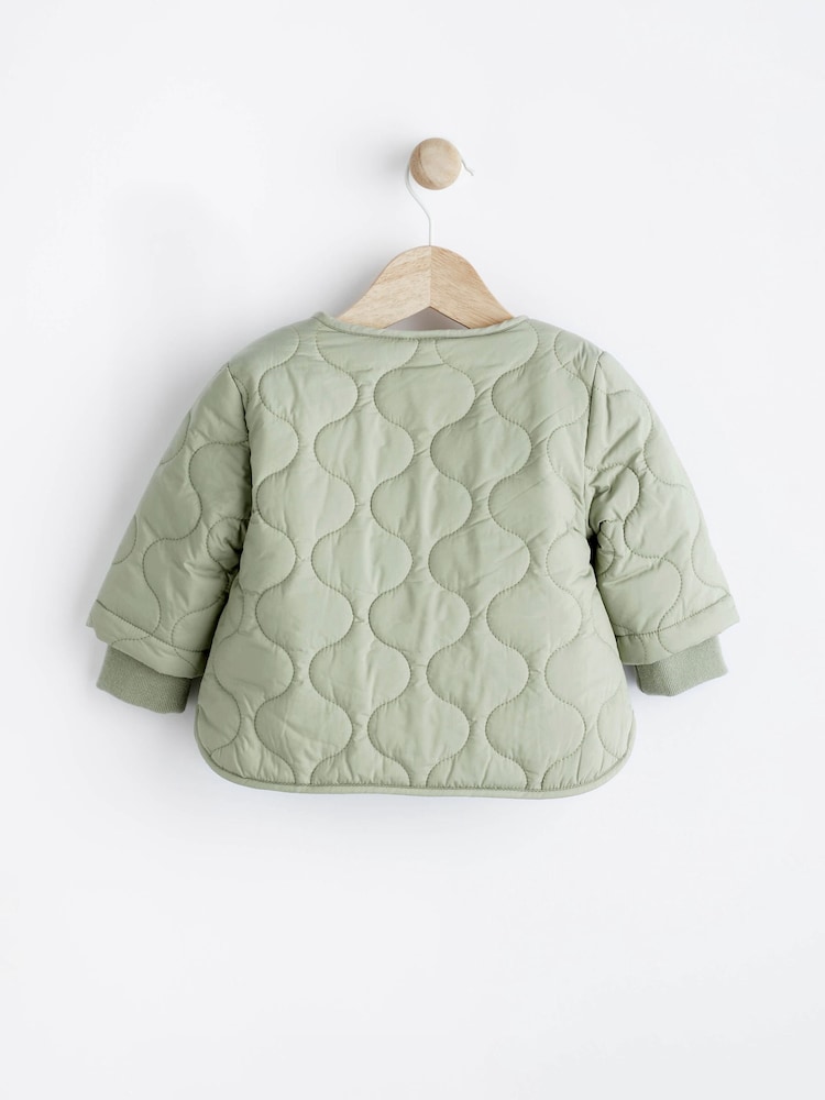 Sage Green Baby Quilted Jacket (0mths-2yrs) - Image 2 of 5
