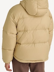 Sporty & Rich Brown Crown Logo Hooded Puffer Jacket - Image 3 of 6