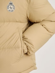 Sporty & Rich Brown Crown Logo Hooded Puffer Jacket - Image 6 of 6