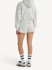 Sporty & Rich Grey Wellness Ivy Cropped Zip Hoodie - Image 3 of 4