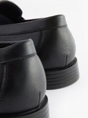 Black Weave Detail Loafers - Image 5 of 6