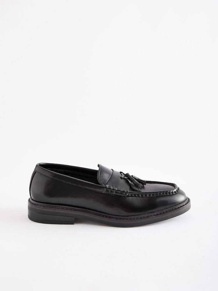 Black Chunky Tassel Loafers - Image 2 of 6