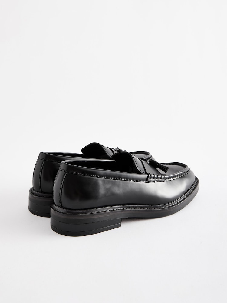 Black Chunky Tassel Loafers - Image 2 of 5