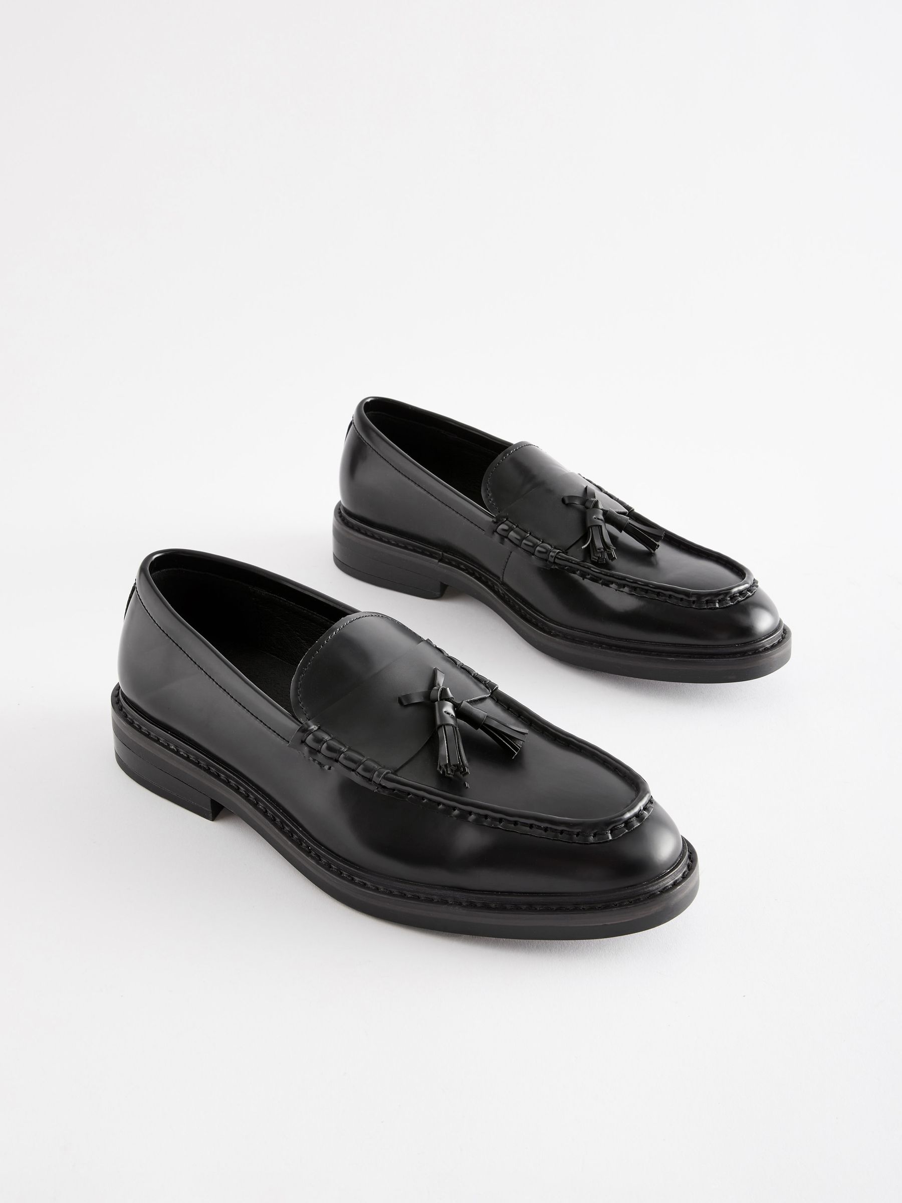 Black Chunky Tassel Loafers