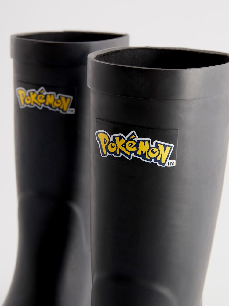 Pokemon Black Rubber Wellies - Image 5 of 5