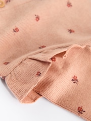 Rust Brown Floral Ditsy Baby Knitted Cardigan (0-18mths) - Image 5 of 7
