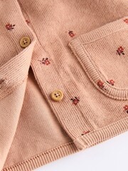Rust Brown Floral Ditsy Baby Knitted Cardigan (0-18mths) - Image 7 of 7